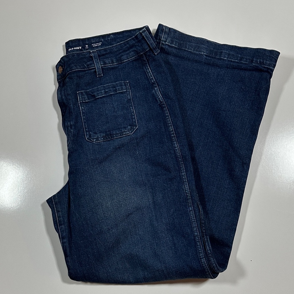 Old Navy Dark Blue Flare Jeans